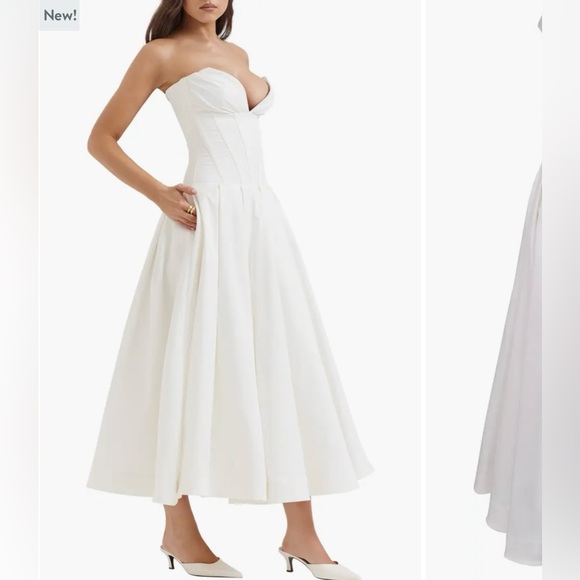 House of CB White Strapless Wedding Dress - Picture 2 of 5